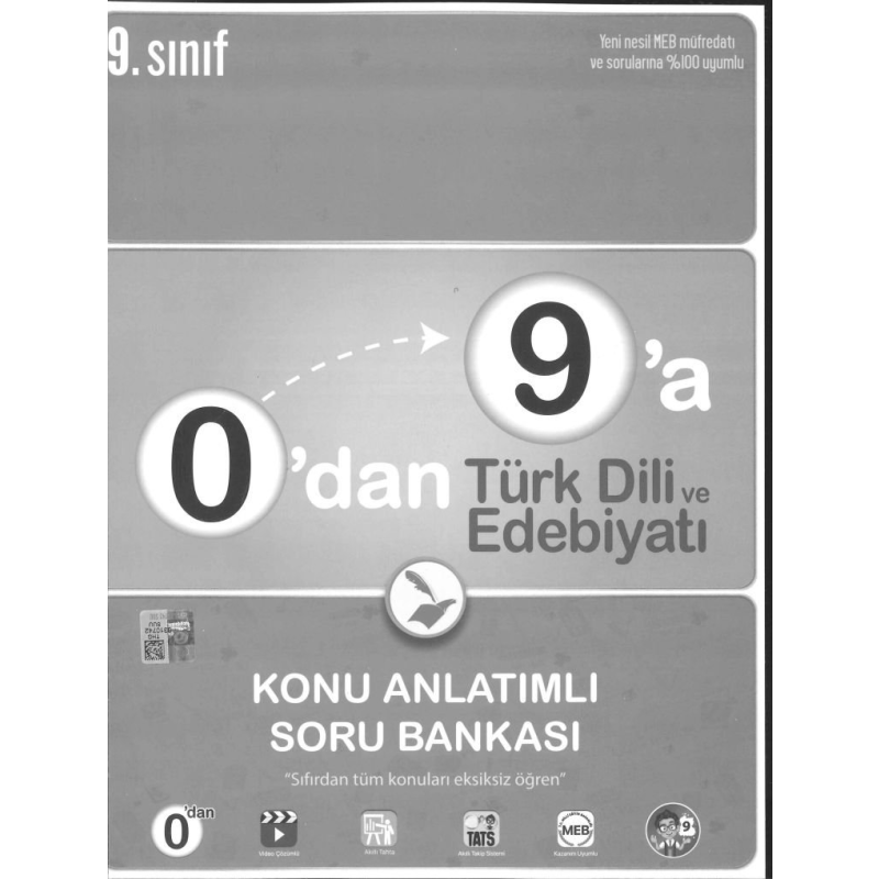 0'DAN 9'A TÜRK DİLİ VE EDEBİYATI KONU ANLATIMLI SORU BANKASI