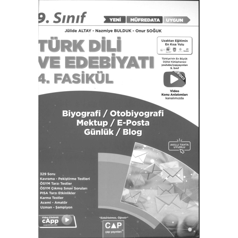TÜRK DİLİ VE EDEBİYATI 4. FASİKÜL BİYOGRAFİ MEKTUP GÜNLÜK