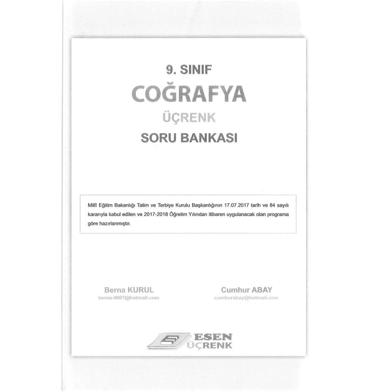 COĞRAFYA ÜÇRENK SORU BANKASI