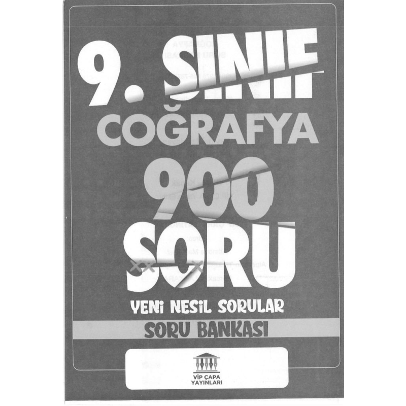 COĞRAFYA 900 SORU YENİ NESİL SORULAR SORU BANKASI