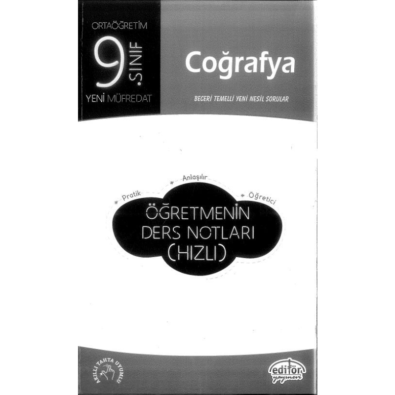 COĞRAFYA BECERİ TEMELLİ YENİ NESİL SORULAR ÖĞRETMENİN DERS NOTLARI (HIZLI)