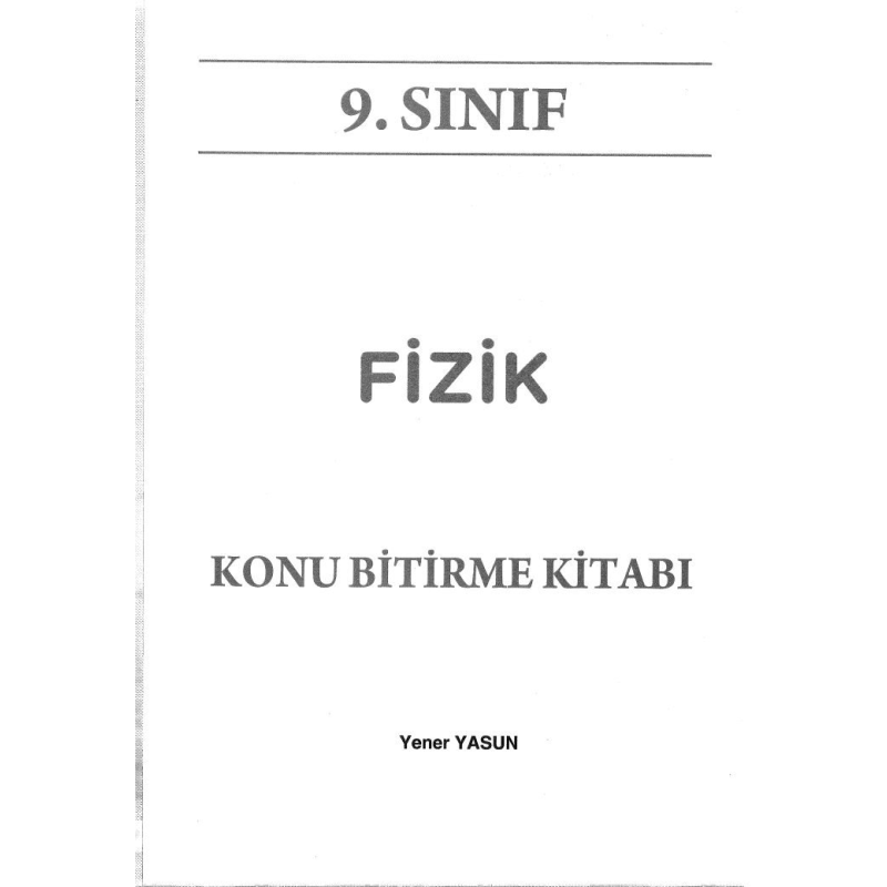 FİZİK KONU BİTİRME KİTABI