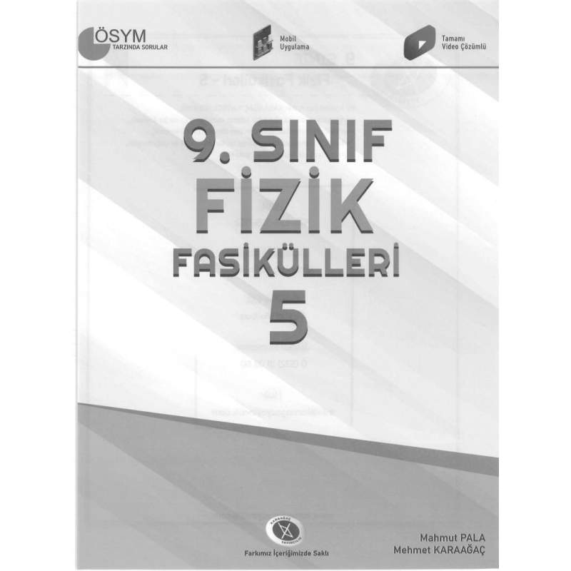 FİZİK FASİKÜLLERİ 5 ÖSYM TARZINDA SORULAR