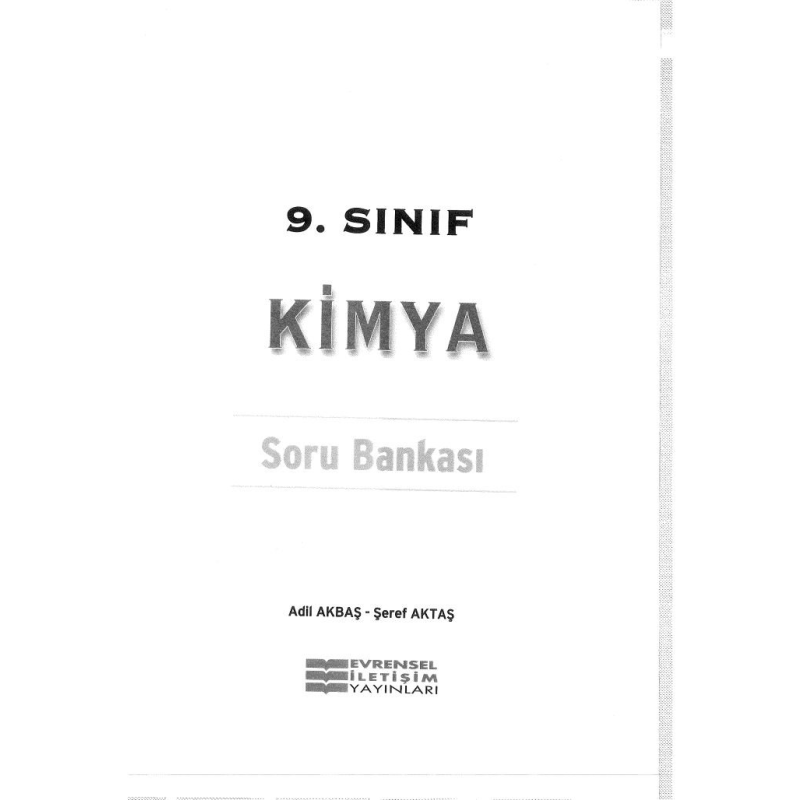 KİMYA SORU BANKASI