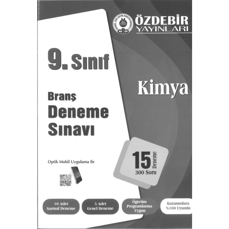 BRANŞ DENEME SINAVI KİMYA 15 DENEME 300 SORU