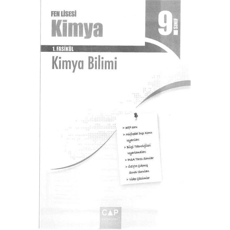 FEN LİSESİ KİMYA 1. FASİKÜL KİMYA BİLİMİ