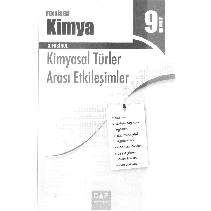 FEN LİSESİ KİMYA 3. FASİKÜL KİMYASAL TÜRLER ARASI ETKİLEŞİMLER