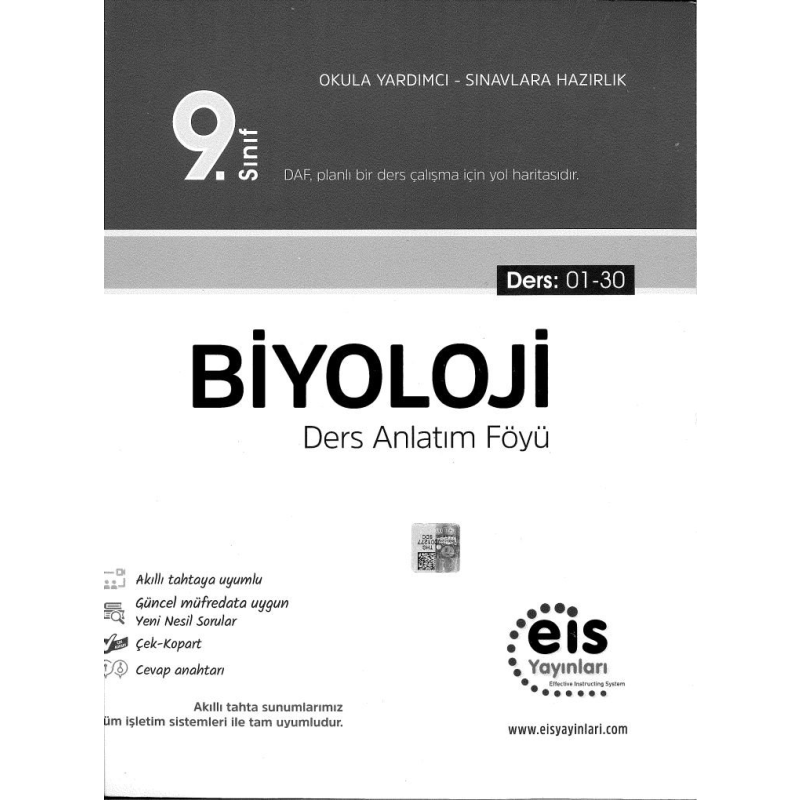 BİYOLOJİ DERS ANLATIM FÖYÜ