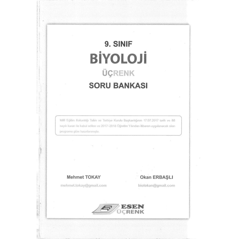BİYOLOJİ ÜÇRENK SORU BANKASI