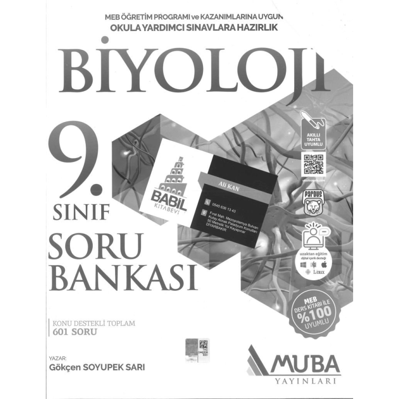 BİYOLOJİ SORU BANKASI 601 SORU