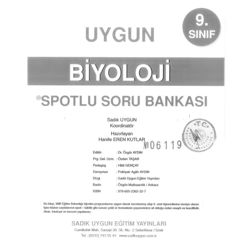 BİYOLOJİ SPOTLU SORU BANKASI