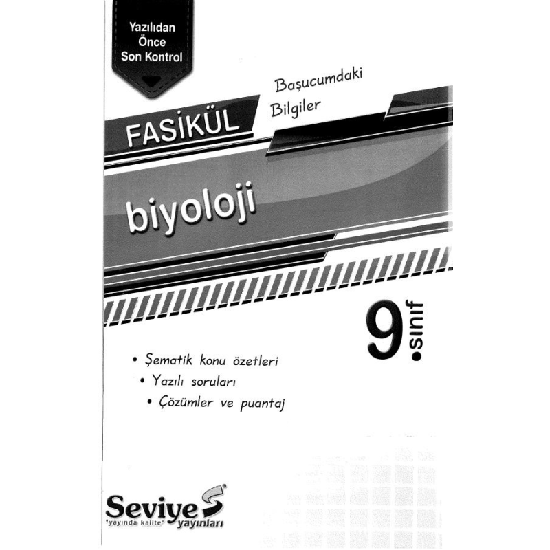 FASİKÜL BAŞUCUMDAKİ BİLGİLER BİYOLOJİ ŞEMATİK KONU ÖZETLERİ