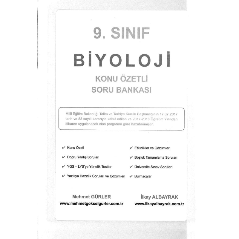 BİYOLOJİ KONU ÖZETLİ SORU BANKASI