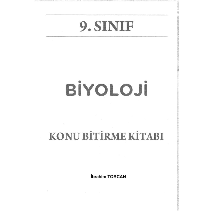 BİYOLOJİ KONU BİTİRME KİTABI