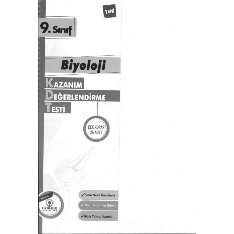 BİYOLOJİ KAZANIM DEĞERLENDİRME TESTİ ÇEK KOPAR 24 ADET