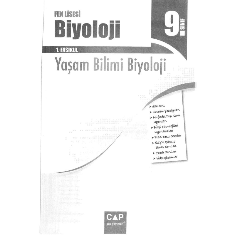BİYOLOJİ 1. FASİKÜL YAŞAM BİLİMİ BİYOLOJİ