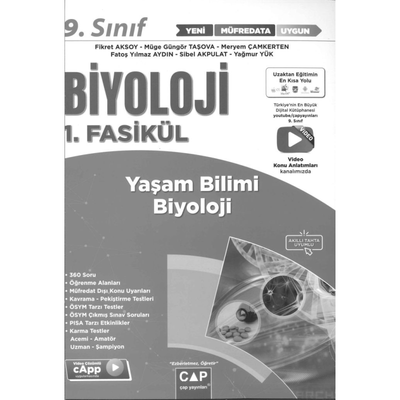 BİYOLOJİ 1. FASİKÜL YAŞAM BİLİMİ BİYOLOJİ