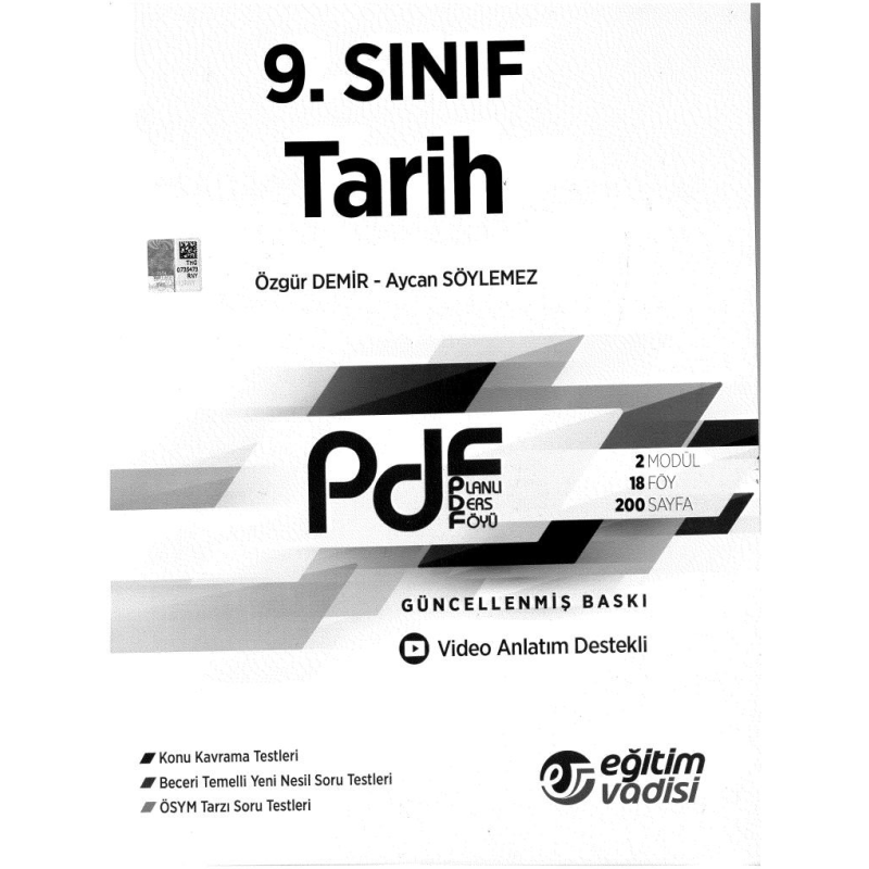 TARİH PLANLI DERS FÖYÜ GÜNCELLENMİŞ BASKI