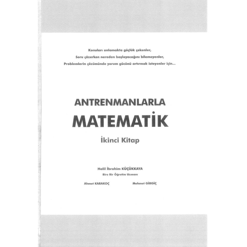 ANTRENMANLARLA MATEMATİK İKİNCİ KİTAP