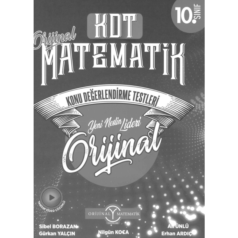 KONU DEĞERLENDİRME TESTLERİ ORİJİNAL MATEMATİK