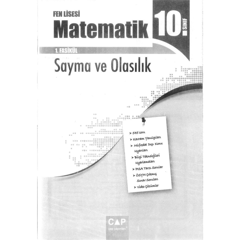 FEN LİSESİ MATEMATİK SAYMA VE OLASILIK