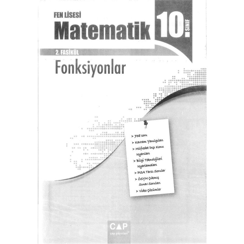 FEN LİSESİ MATEMATİK 2. FASİKÜL FONKSİYONLAR