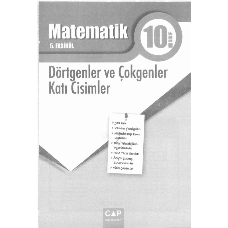 MATEMATİK 5. FASİKÜL DÖRTGENLER VE ÇOKGENLER KATI CİSİMLER