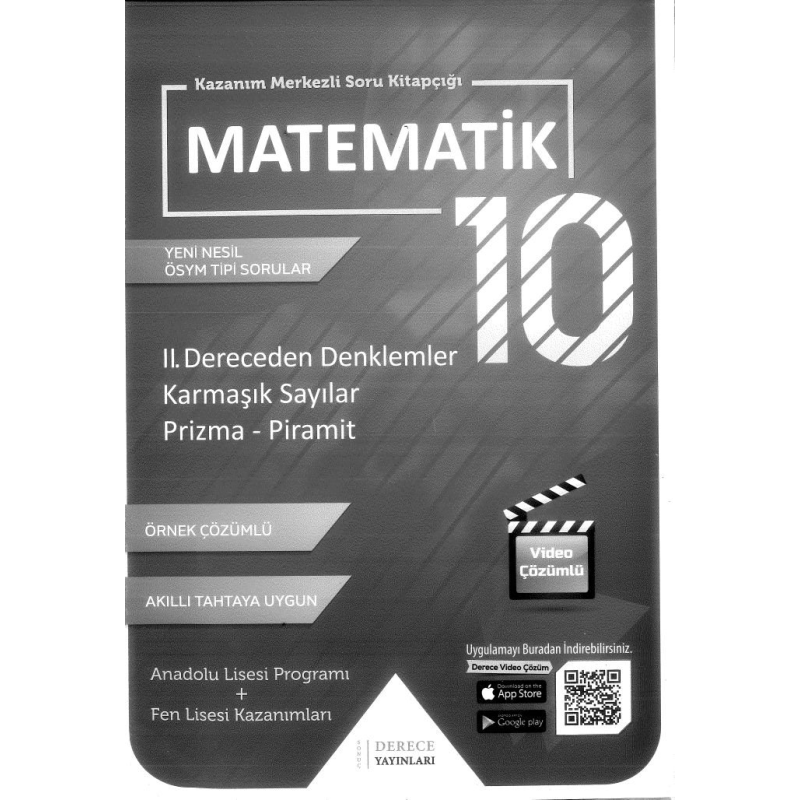 MATEMATİK 2. DERECEDEN DENKLEMLER KARMAŞIK SAYILAR PRİZMA PİRAMİT