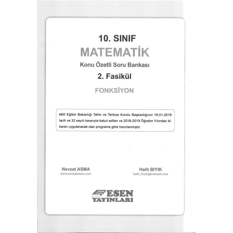 MATEMATİK KONU ÖZETLİ SORU BANKASI 2. FASİKÜL FONKSİYON