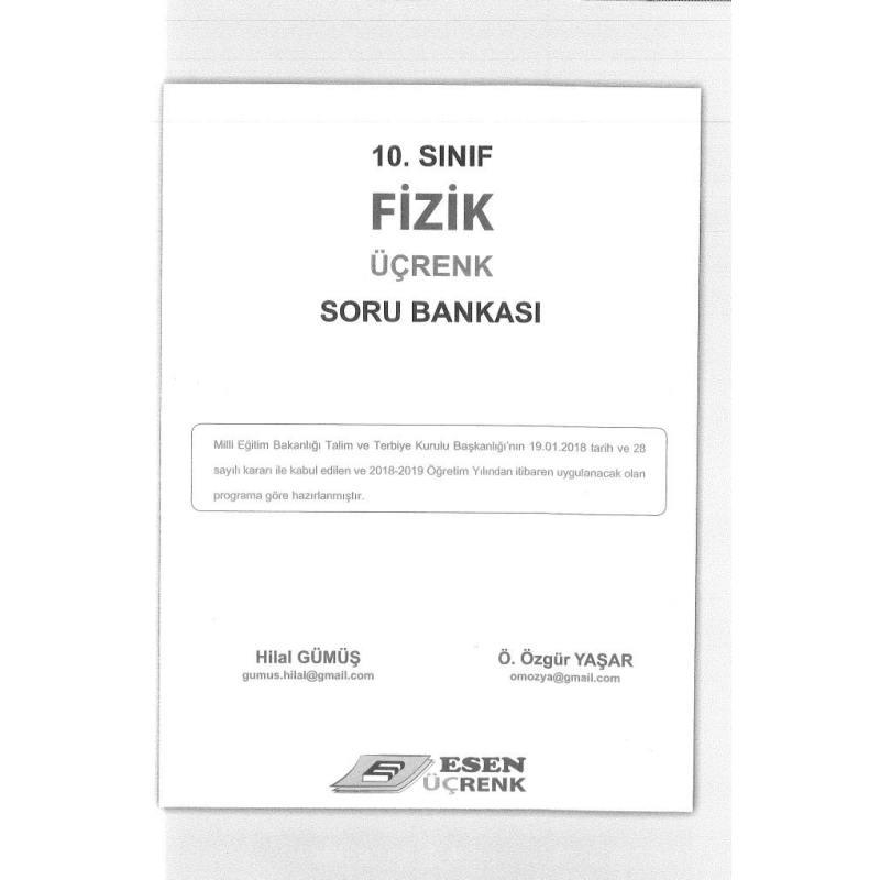 FİZİK ÜÇRENK SORU BANKASI