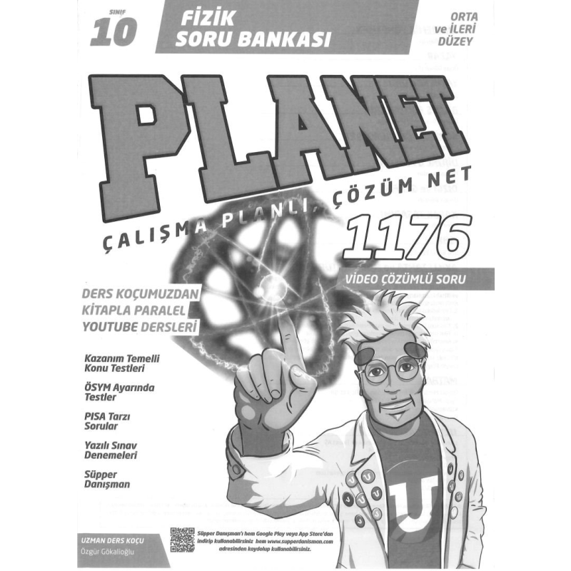 FİZİK SORU BANKASI PLANET ÇALIŞMA PLANLI ÇÖZÜM NET 1176 SORU