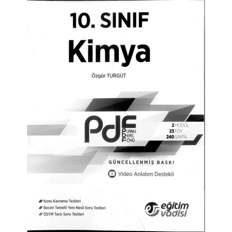 KİMYA PLANLI DERS FÖYÜ