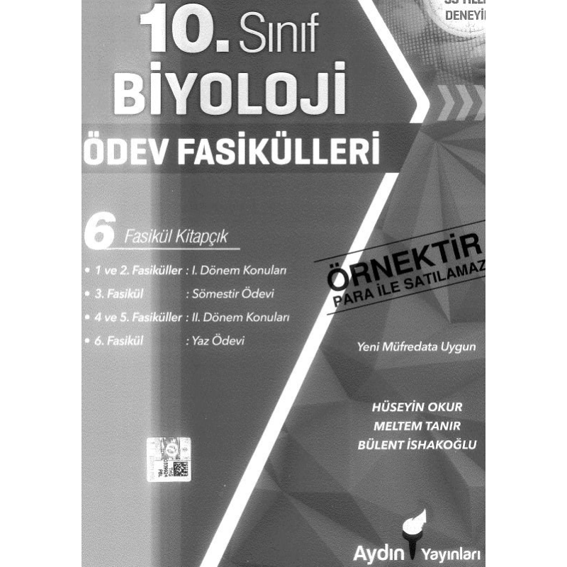 BİYOLOJİ ÖDEV FASİKÜLLERİ 6 FASİKÜL KİTAPÇIK
