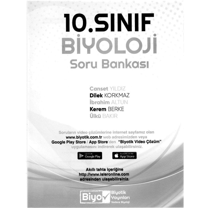 BİYOLOJİ SORU BANKASI