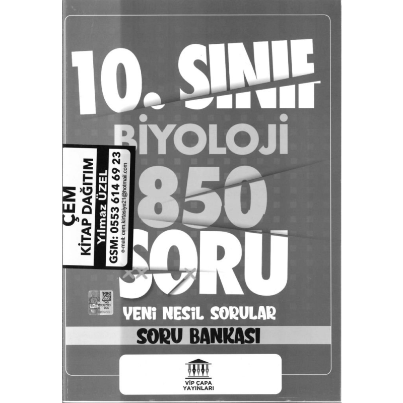 BİYOLOJİ 850 SORU YENİ NESİL SORULAR SORU BANKASI