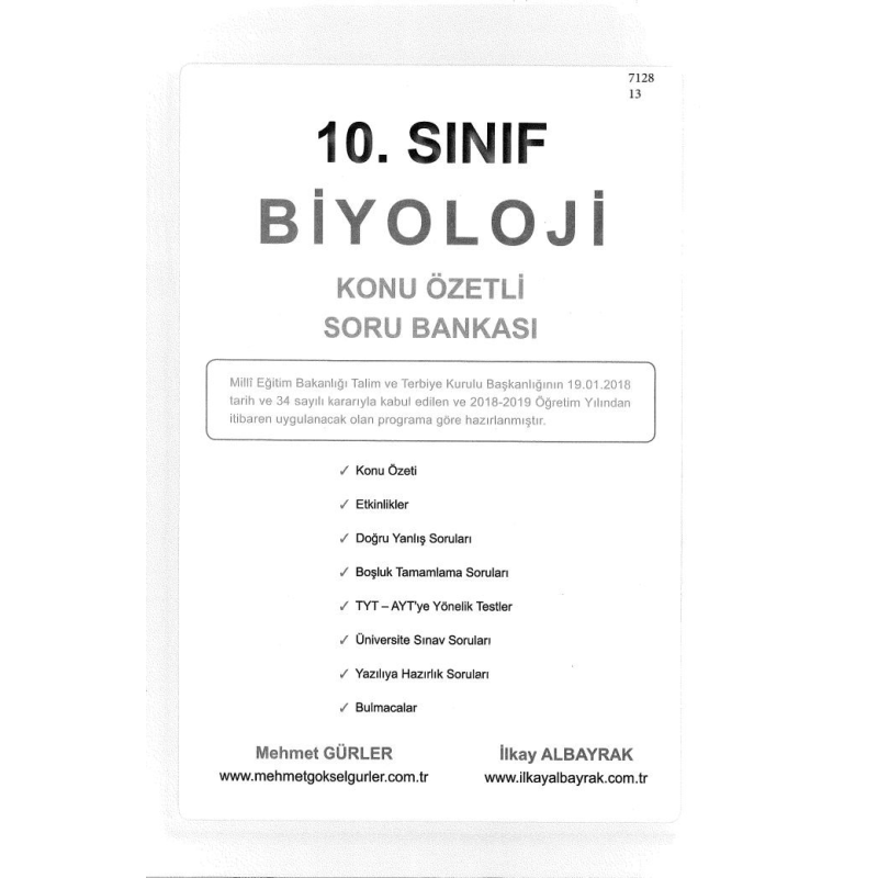 BİYOLOJİ KONU ÖZETLİ SORU BANKASI