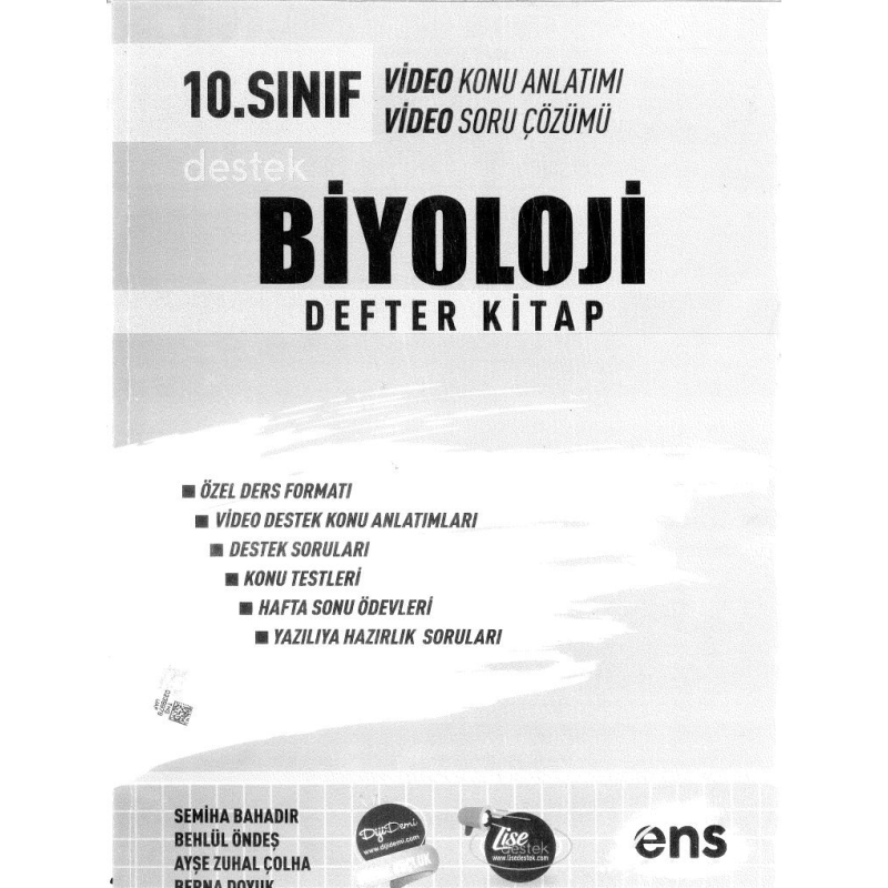 BİYOLOJİ DEFTER KİTAP KONU ANLATIMI SORU ÇÖZÜMÜ