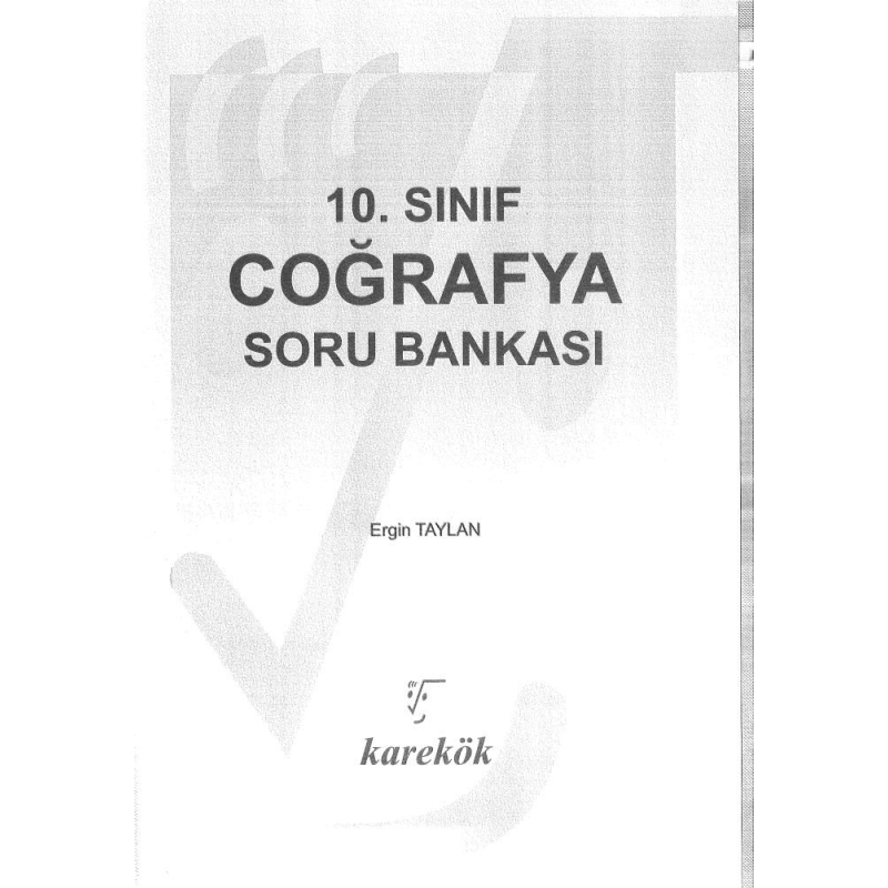 COĞRAFYA SORU BANKASI