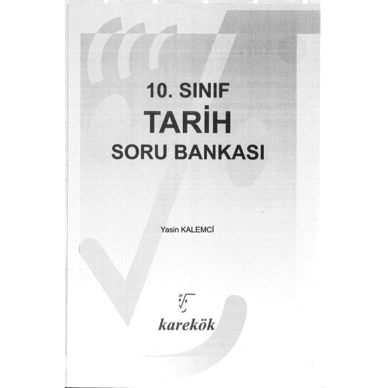 TARİH SORU BANKASI