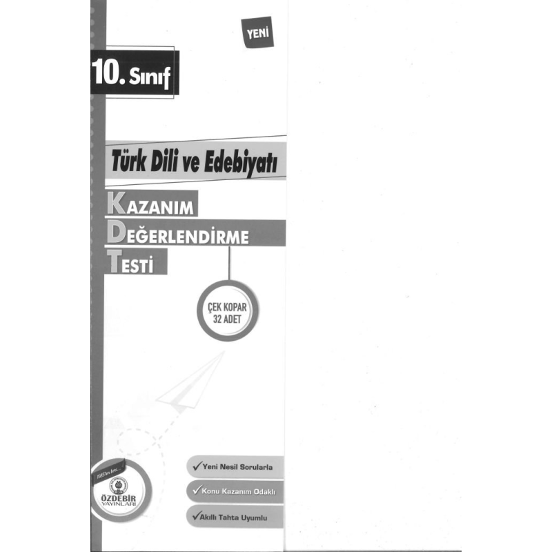 TÜRK DİLİ VE EDEBİYATI KAZANIM DEĞERLENDİRME TESTİ 32 ADET