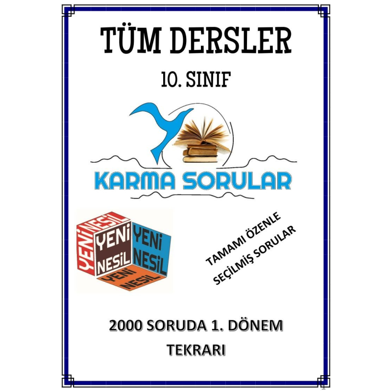 TÜM DERSLER 2000 SORUDA 1. DÖNEM TEKRARI
