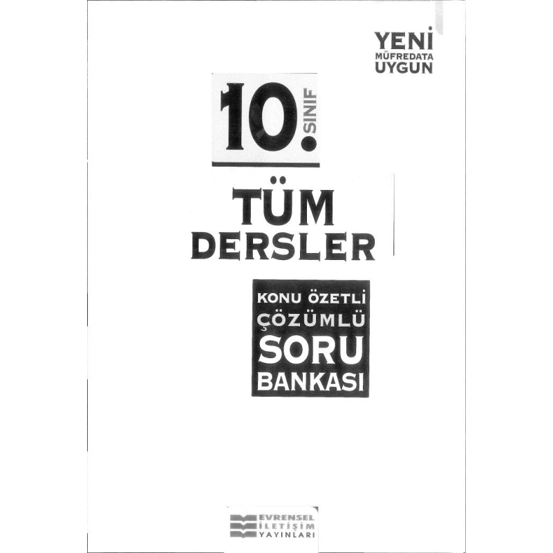 TÜM DERSLER KONU ÖZETLİ ÇÖZÜMLÜ SORU BANKASI