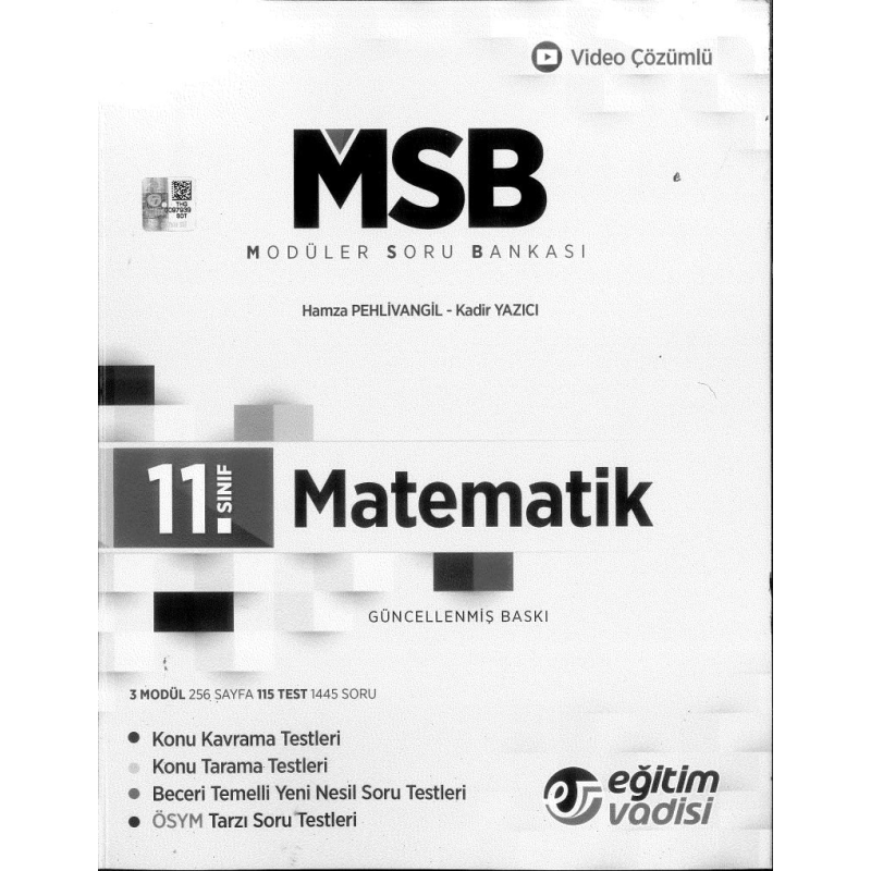 MODÜLER SORU BANKASI MATEMATİK GÜNCELLENMİŞ BASKI