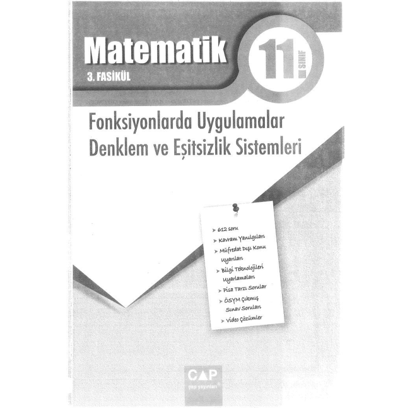 MATEMATİK 3. FASİKÜL FONKSİYONLARDA UYGULAMALAR DENKLEM VE EŞİTSİZLİK SİSTEMLERİ