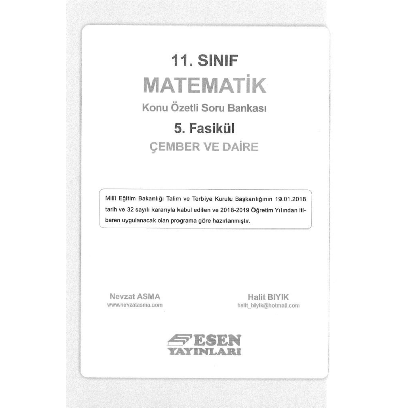 MATEMATİK KONU ÖZETLİ SORU BANKASI 5. FASİKÜL ÇEMBER VE DAİRE