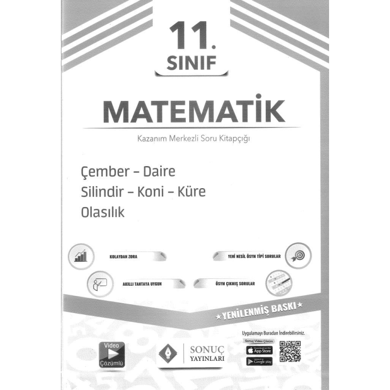 MATEMATİK SORU KİTAPÇIĞI ÇEMBER DAİRE SİLİNDİR KONİ KÜRE OLASILIK