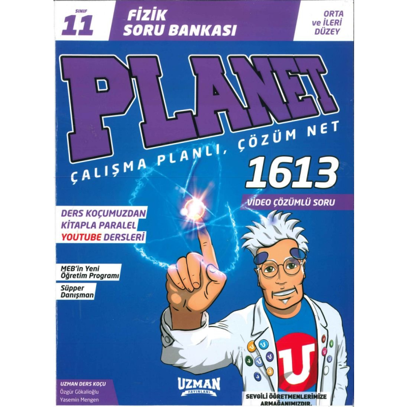 FİZİK SORU BANKASI PLANET ÇALIŞMA PLANLI ÇÖZÜM NET 1613 SORU