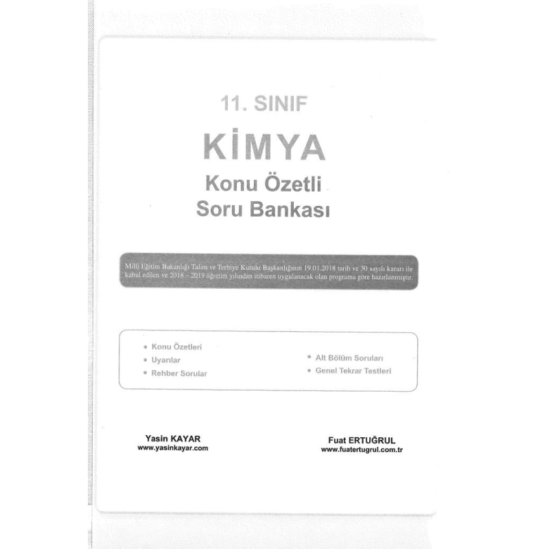 KİMYA KONU ÖZETLİ SORU BANKASI