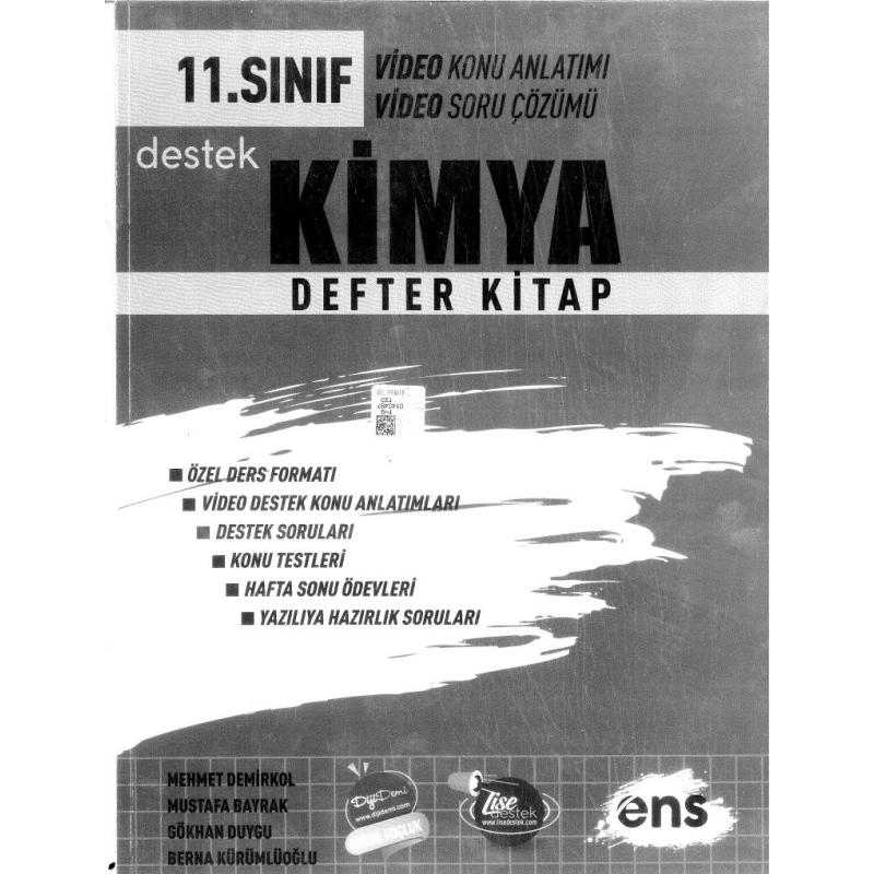 KİMYA DEFTER KİTAP KONU ANLATIMI SORU ÇÖZÜMÜ