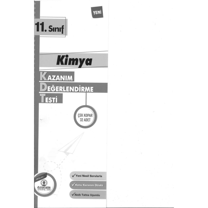 KİMYA KAZANIM DEĞERLENDİRME TESTİ